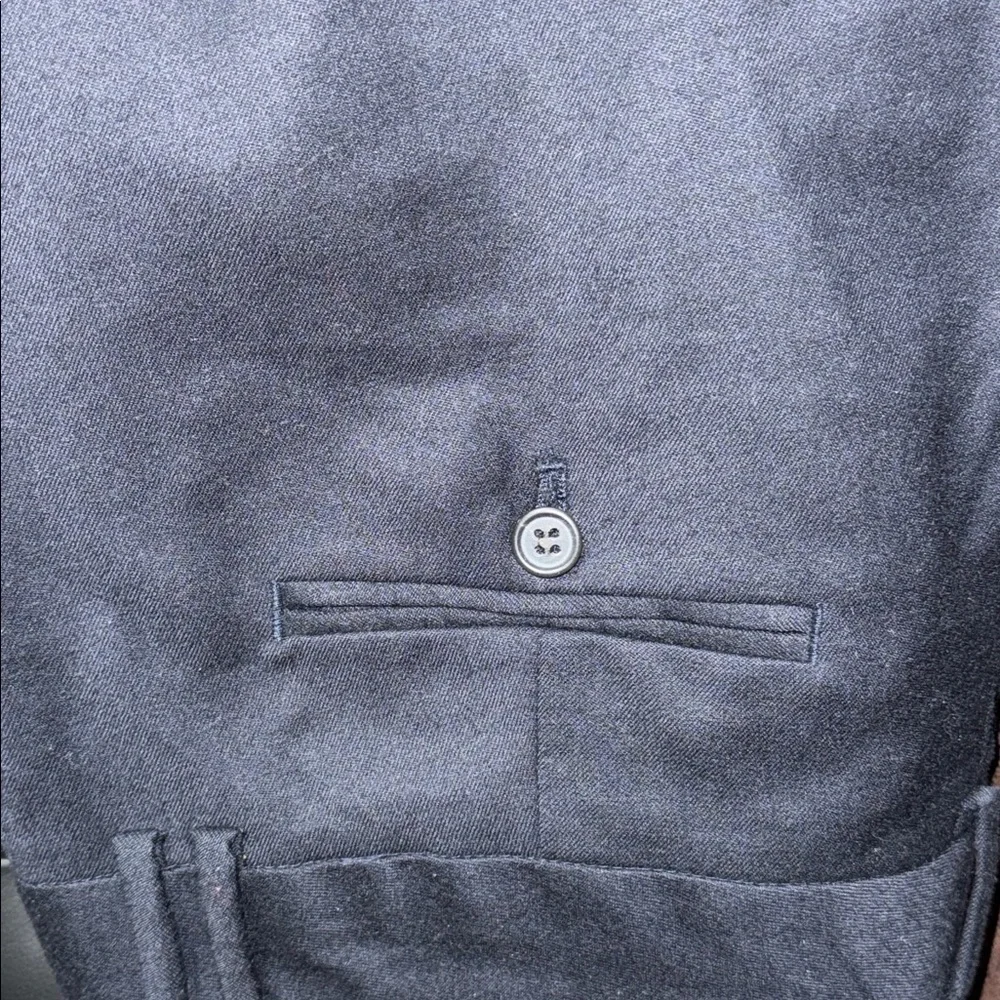 J. Crew Navy Blue 100% Wool Favorite Fit Bootcut Pleated Dress Pants Size 10 - Picture 5 of 5